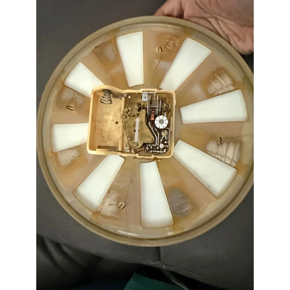 Vintage Bulova Wall Clock Face Roman Numerals Cream Analog Replacement Part DIY